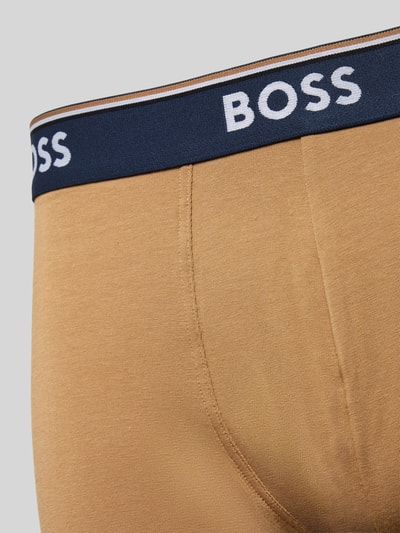 BOSS Trunks mit elastischem Label-Bund Modell 'Power' im 3er-Pack Mittelbraun 2