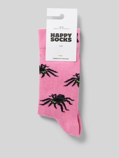 Happy Socks Sokken met motiefprint, model 'Spider' Roze - 3