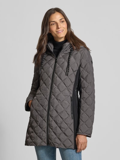 Fuchs Schmitt Kurtka pikowana o kroju regular fit ze stójką z podszewką Antracytowy melanż 4