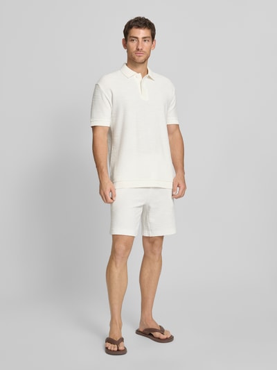 Marc O'Polo Relaxed Fit Sweatshorts aus Baumwoll-Mix Offwhite 1
