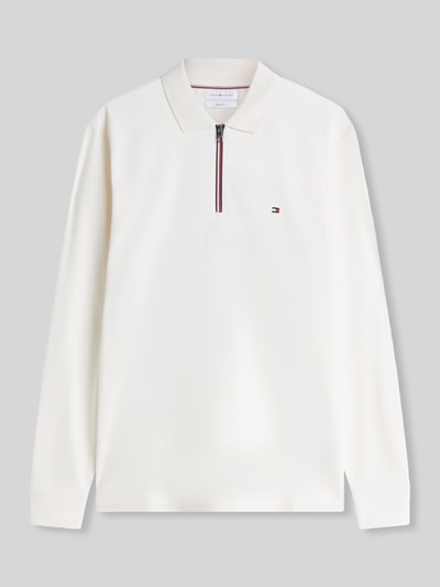 Tommy Hilfiger Regular Fit Poloshirt aus reiner Baumwolle Modell 'LIQUID' Offwhite 2