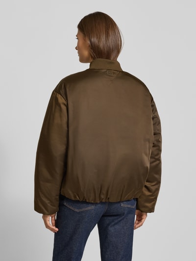 Tommy Hilfiger Regular fit bomberjack met tunnelkoord bij de rompzoom Middenbruin - 5