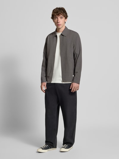 Marc O'Polo Denim Regular Fit Hemdjacke mit Viskose-Anteil Mittelgrau 1