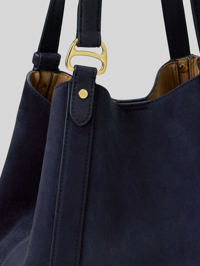Lauren Ralph Lauren Henkeltasche aus echtem Schafsleder Modell 'TASHA' Dunkelblau 6