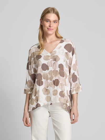 Apricot Relaxed fit blouse met 3/4-mouwen Taupe - 4