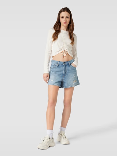 Levi's® Jeansshorts im Destroyed-Look  Modell 'MOM' Hellblau 1