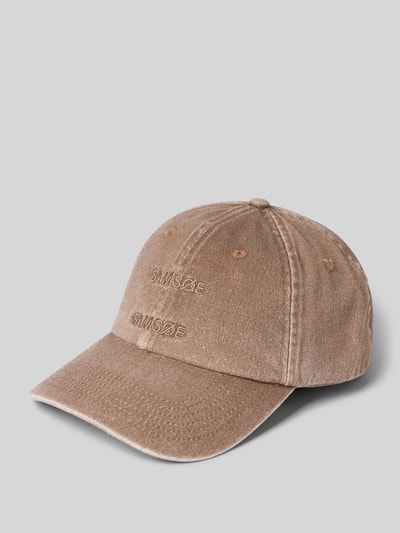 Samsøe Samsøe Basecap mit Label-Detail Beige 1
