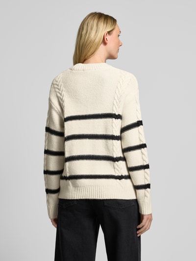 Tom Tailor Denim Regular Fit Strickpullover mit Wolle Offwhite 5