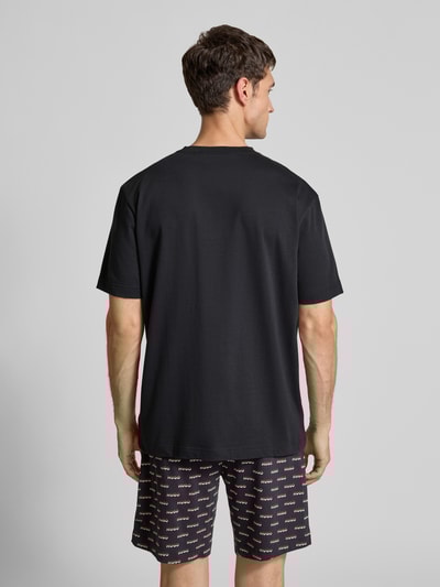 HUGO Relaxed fit pyjamabovendeel van zuiver katoen Zwart - 5