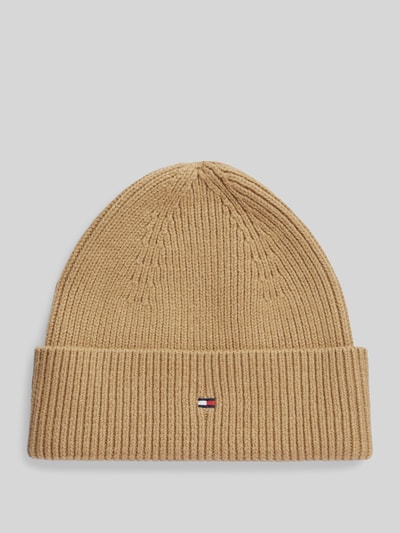 Tommy Hilfiger Mütze aus Baumwoll-Mix mit Woll-Anteil Beige 1