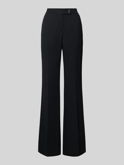 Produktfoto, schmale Hose aus reiner Viskose Modell 'TALIA4' von BOSS in unifarbener Optik mit schmaler Passform und seitlichen Eingrifftaschen.
