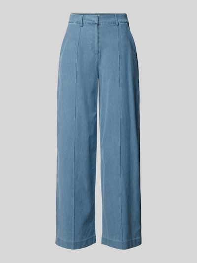 ICHI Wide Leg Jeans mit Ziernähten Modell 'KATE' Blau 2