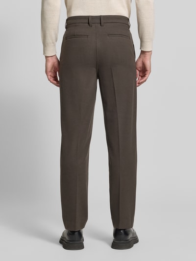 Lindbergh Straight Fit Stoffhose mit Viskose-Anteil Schoko 5
