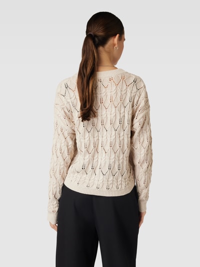 ONLY Strickpullover mit Strukturmuster Modell 'TILMA' Sand 5