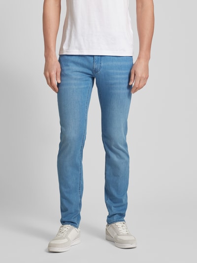 Brax Jeansy o kroju straight fit z naszywką z logo model ‘CHUCK’ Jasnoniebieski 4