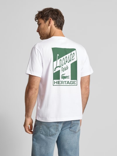 Lacoste Regular Fit T-Shirt aus reiner Baumwolle Weiss 5