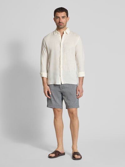 BOSS Regular Tapered Fit Shorts mit Tunnelzug Modell 'Kane' Marine 1