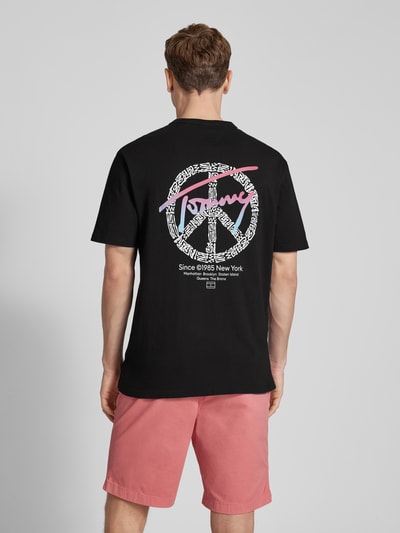 Tommy Jeans T-shirt met labelprint Zwart - 5