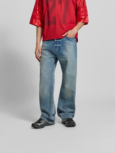 RHUDE Wide Fit Jeans im 5-Pocket-Design Hellblau 4