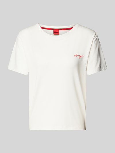 HUGO T-shirt met labelprint, model 'NIKKA' Offwhite - 2