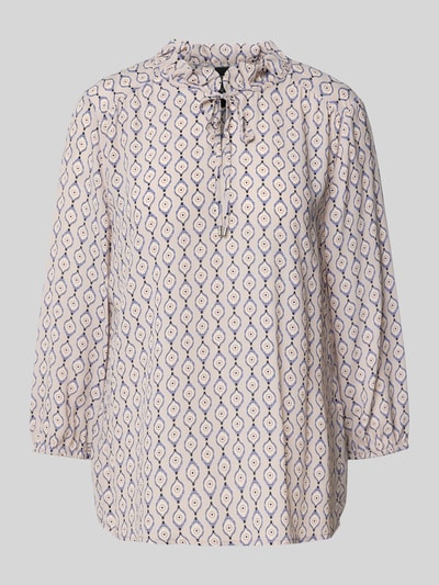 Marc Cain Blusenshirt mit Schlüsselloch-Ausschnitt Kitt 2