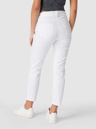 MAC Jeansy o kroju slim fit i długości 7/8 Biały 5