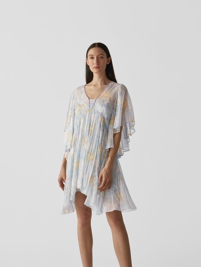 Forte Forte Minikleid mit Allover-Print Helltürkis 4
