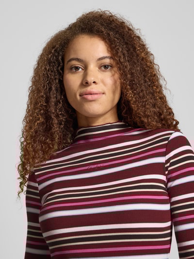 OH APRIL Shirt met lange mouwen en opstaande kraag, model 'Milou' Donkerrood - 3