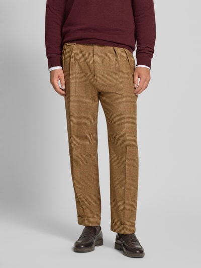 Polo Ralph Lauren Stoffen broek met bandplooien Donkerbruin - 4