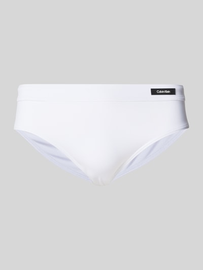 Calvin Klein Underwear Badehose mit Label-Patch Weiss 1