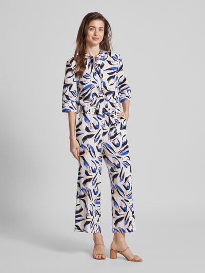 Christian Berg Woman Selection Jumpsuit van viscose met all-over motief Zand - 1