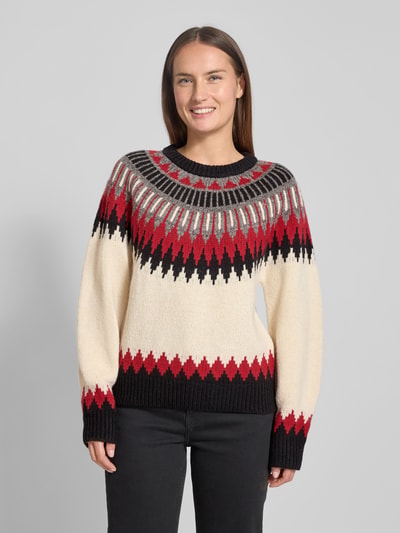 Polo Ralph Lauren Sweter z dzianiny z mieszanki wełny i kaszmiru Écru melanż 4