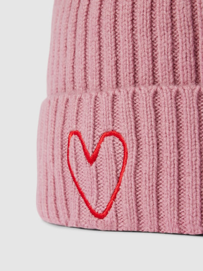 Jake*s Casual Beanie met motiefstitching Roze - 2