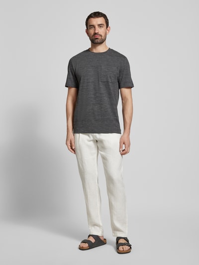 Tom Tailor Regular fit T-shirt van katoenmix Antraciet - 1