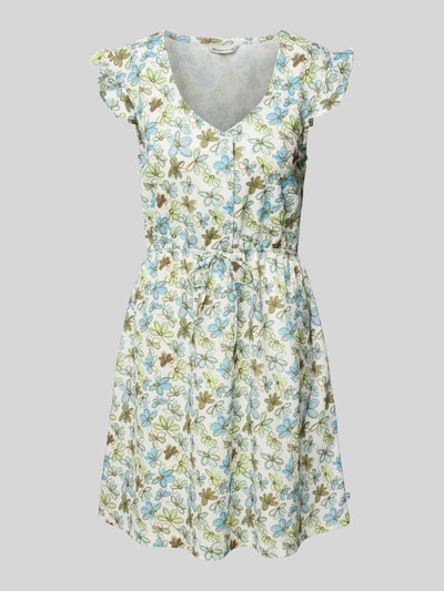 Tom Tailor Denim Taliowana sukienka midi ze wzorem na całej powierzchni Złamany biały 2