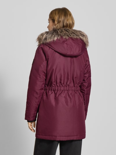 ONLY Shaped Fit Parka mit Label Patch Modell 'IRIS' Bordeaux 5