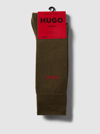 HUGO Socken mit Label-Detail im 2er-Pack Dunkelgruen 3