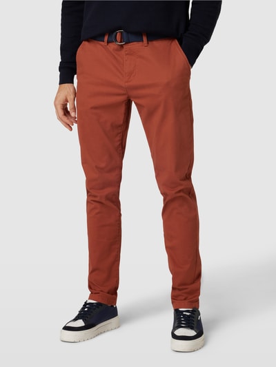 MCNEAL Stoffen broek met Franse steekzakken Roestrood - 4