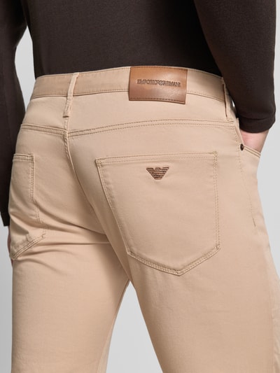 Emporio Armani Skinny Fit Jeans aus Baumwoll-Mix Beige 3