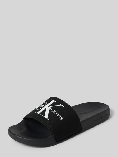 Calvin Klein Jeans Sandalen met logoprint Zwart - 1