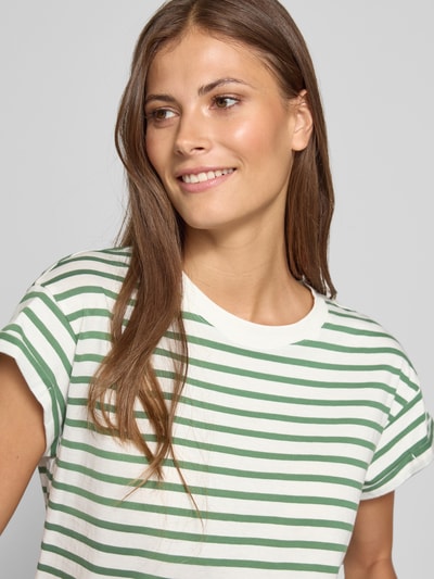 Jake*s Casual T-shirt met streepmotief Groen - 3