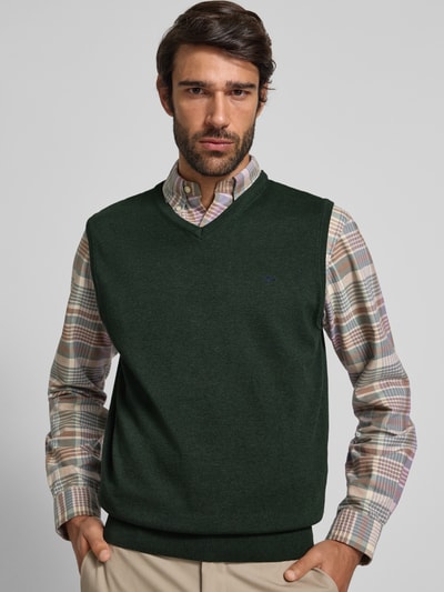 Fynch-Hatton Pullunder mit Logo-Detail Modell 'Slipover Superfine' Bottle 3