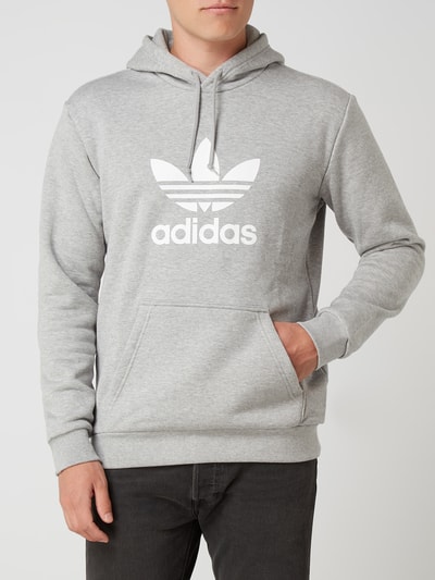 adidas Originals Hoodie met logoprint Lichtgrijs gemêleerd - 4