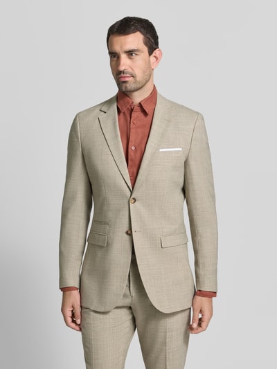 Selected Homme Marynarka garniturowa o kroju slim fit z dodatkiem wełny model ‘OASIS’ Piaskowy 4