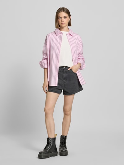 LeGer by Lena Gercke Relaxed fit overhemdblouse met borstzak, model 'Farine' Felroze - 1