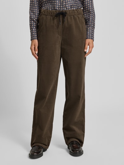 Marc Cain Cordhose mit elastischem Bund Khaki 4