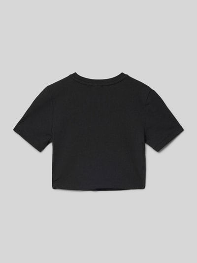 adidas Originals Cropped T-Shirt mit Label-Stitching Black 3