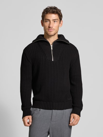 HUGO Regular fit schipperstrui van puur katoen, model 'SRIGG' Zwart - 4