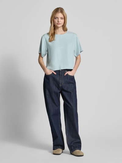 Marc O'Polo Denim Relaxed fit blouseshirt met structuurmotief Lichtblauw - 1