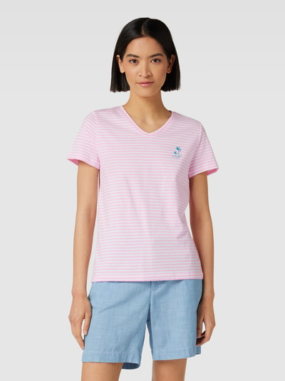 Tom Tailor T-Shirt aus Baumwolle mit Streifenmuster Rose 4